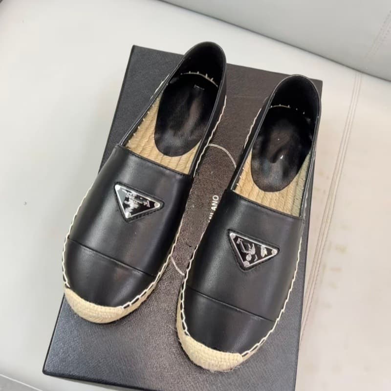 High Version P Brand Fisherman Shoes Women's Spring Summer New Grass One-Step Thick Sole Loafer Genuine Leather Flat Single Shoes Women