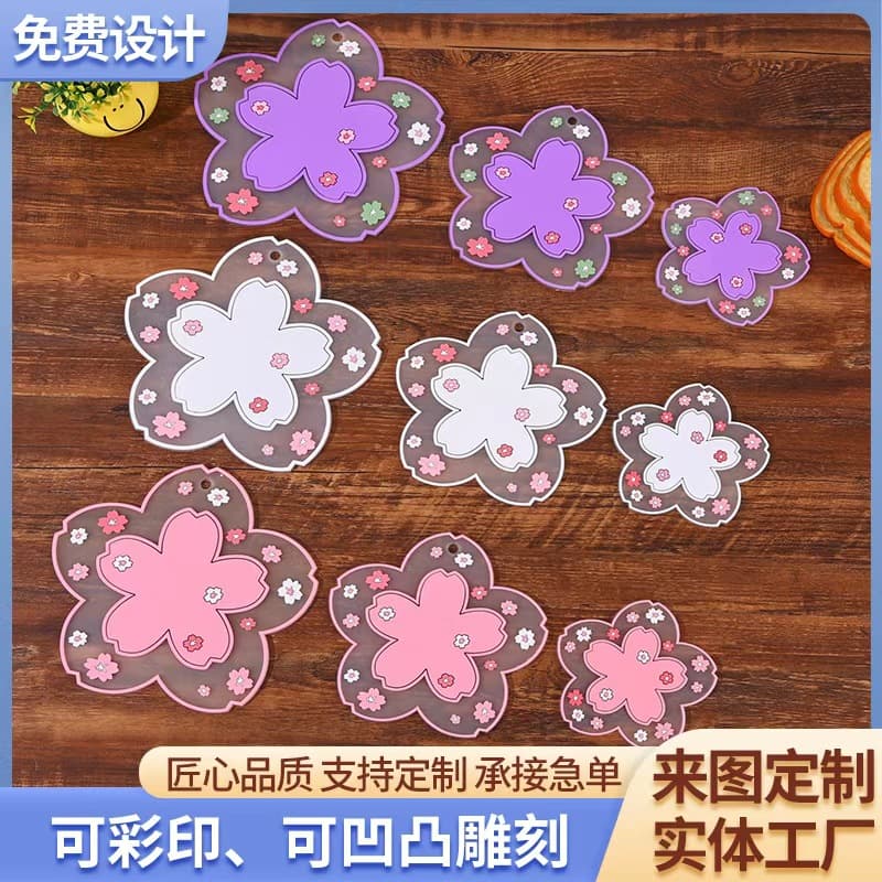 Table Mat Heat-Resistant Dish Pad Insulation Pad PVC Heat Protection Pad Silicone Coaster Ins Style Placemat Pot Mat Tableware In-Stock