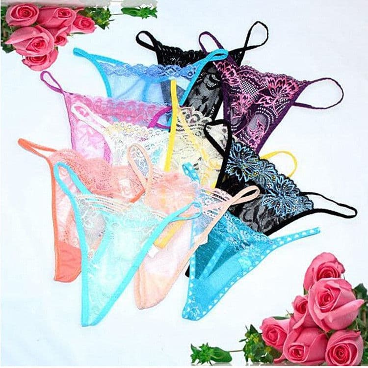 Women's Pure Hot Lace Sexy T-Back Thong See-Through Sensual Adult Lingerie for Export