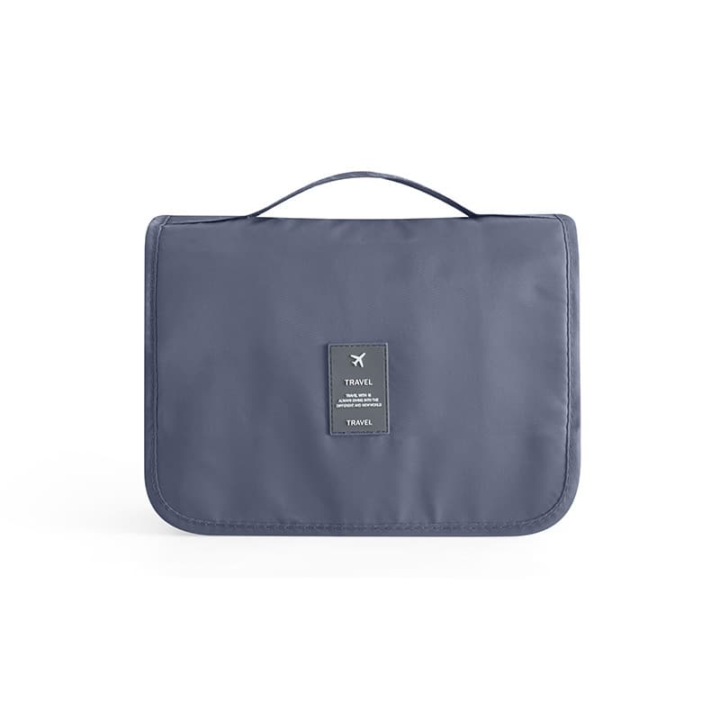 Flip-top Waterproof Travel Large Capacity Storage Bag with Hook for Toiletries and Cosmetics