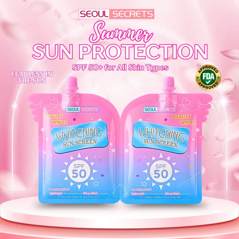 Seoul Secret Niacinamide Whitening Sunscreen Deep Moisturizing Refreshing Non-Greasy Post-Sun Repair Isolation Cream Authentic