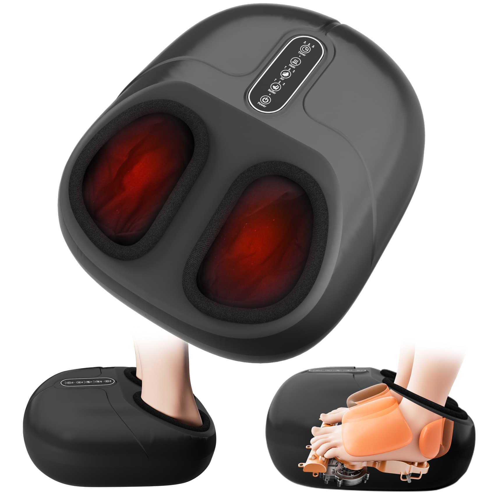 Cross-border Foot Massager, Home Automatic Foot Massage Machine with Kneading, Heat Therapy, Meridian Dredging, Multi-functional Foot Therapy Device