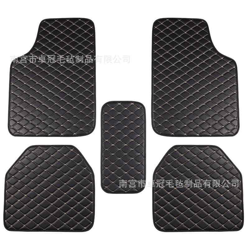 5-Piece Car Floor Mats Universal PVC Leather Carpet Floor Mats for Cross-Border E-commerce Temu Amazon Shein
