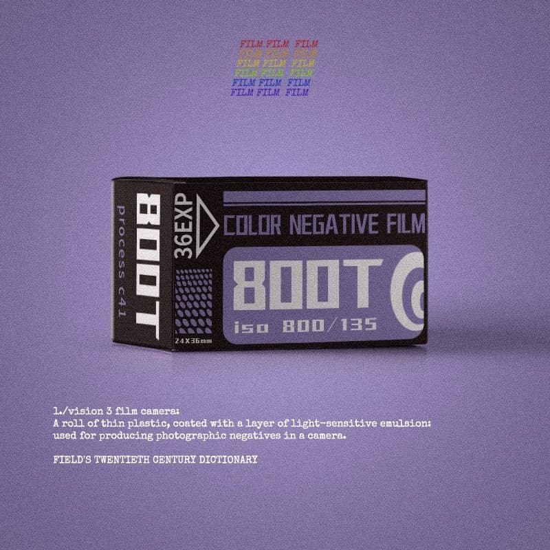 Decarburized movie film 800T, metal cassette, color negative 135 film, C41 film development process