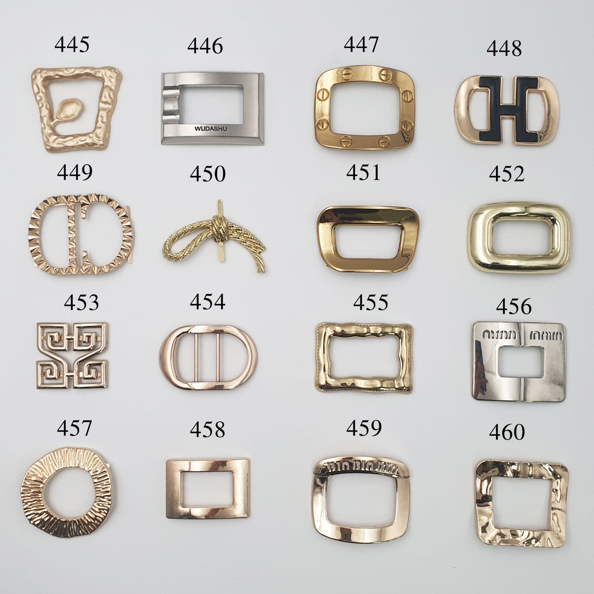 One Set of Irregular Hollow Zinc Alloy Shiny Letter Buckle for Bride Wedding Party High Heels