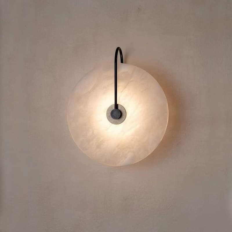 Modern bedroom bedside wall lamp living room background decoration atmosphere wall lamp stair lamp aisle round marble small wall lamp