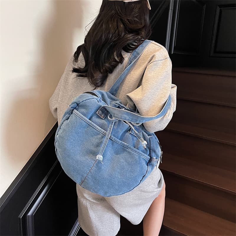 Denim Bag for Women 2025 New Style Simple Crossbody Bag Casual College Student Shoulder Bag Ruiying Handbag