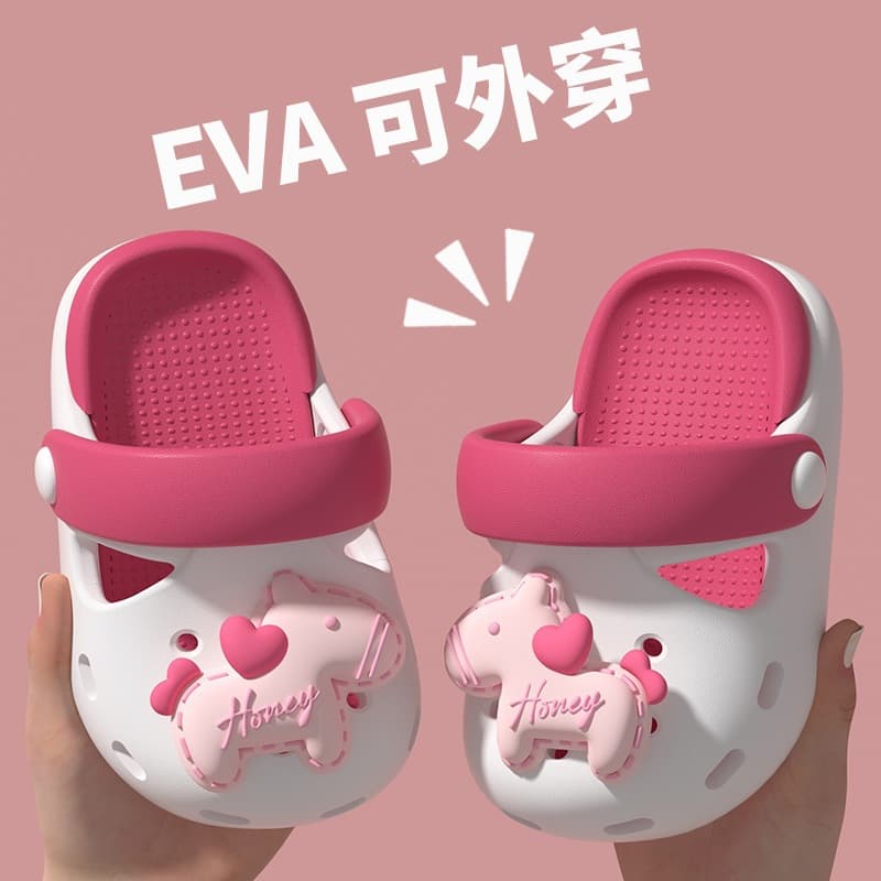 Girls' Clog Sandals Children's Slippers Non-Slip Summer Closed-Toe Cloud-Like Comfort Toddler Beach Sandals 2026 New