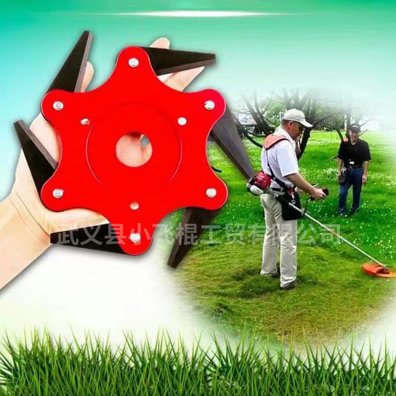 Lawn Mower Blade Head, Six-Blade Weed Trimmer Head, Brush Cutter Garden Accessories, Grass Trimmer