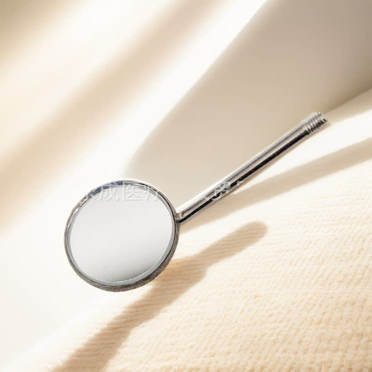 Dental Stainless Steel Examination Mouth Mirror, Oral Tool Small Mirror, High-Temperature Resistant 4# Consumable Instrument