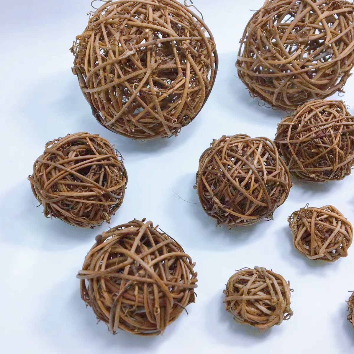 Natural Rattan Ball Kindergarten Christmas Outdoor Wedding Decoration Rattan Ball Hanging Ornament