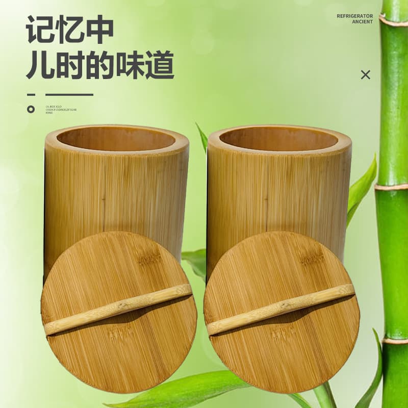 Bamboo rice bucket, handmade moso bamboo steamer, household rice steaming bamboo barrel, fresh bamboo tube rice, low-sugar healthy diet
