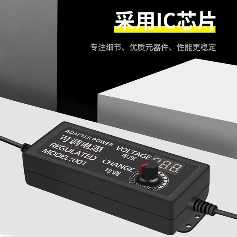 Adjustable Power Adapter 3-12V 2A Power Supply 9-24V LED Strip 12V 5A Water Pump Motor Variable Speed 3-24