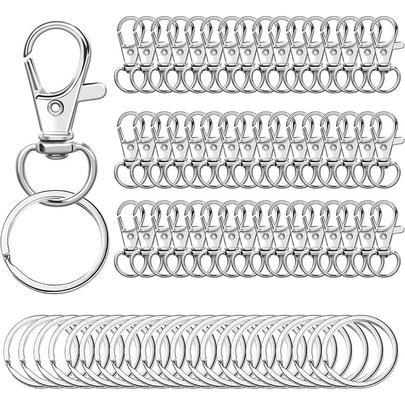Keychain rotating hook lobster buckle key pendant backpack pendant decorative key chain jewelry DIY crafts