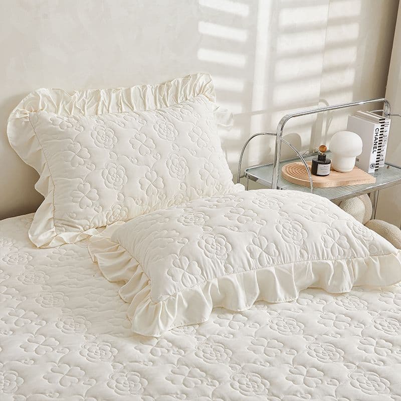 Quilted Thickened Lace Husband and Wife Pillowcase Pair for Adults All-Season Universal Pillowcase Cross-border E-commerce