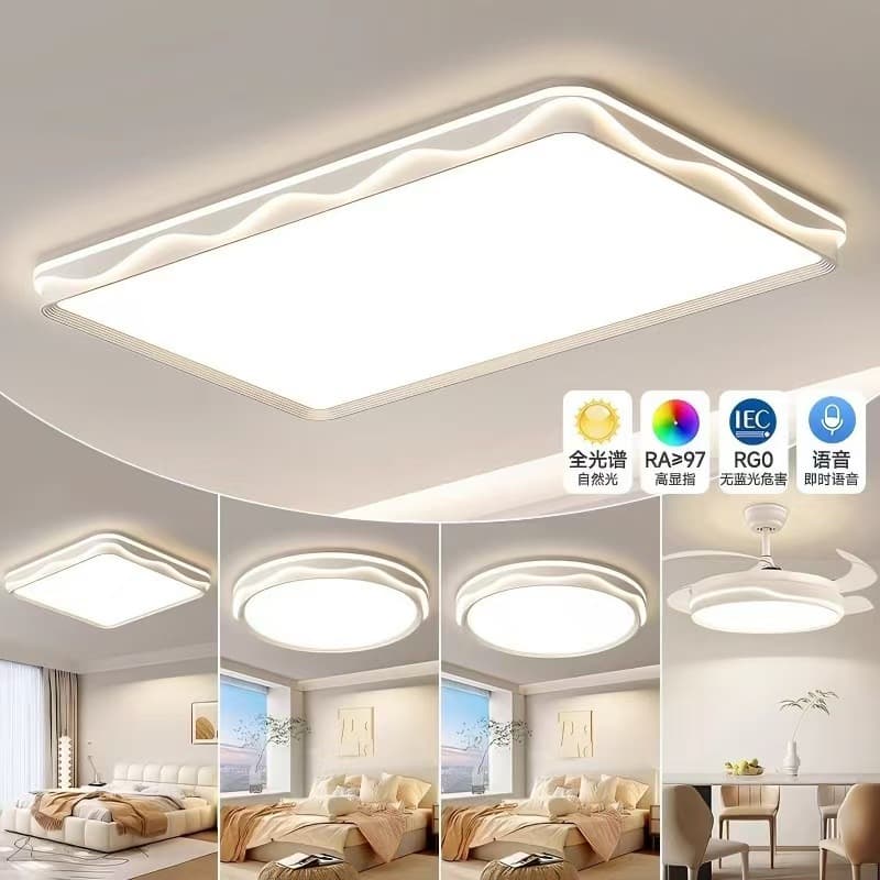 Living Room Main Light Full Spectrum Ceiling Lamp, Modern Ultra-Thin for Bedroom/Study, Whole House Zhongshan Lighting