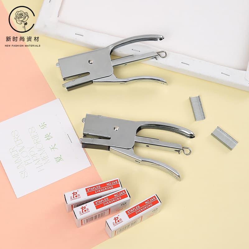 Hand-Held Stapler Durable Floral Shop Gift Packaging Tool Paper Stapler Easy to Use Long Lasting Stapler for Business Needs