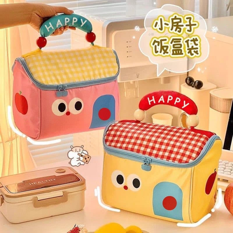 Original Cute Little House Cosmetic Bag 2025 New Large Capacity Storage Pouch Cartoon Toiletry Bag Portable Handbag