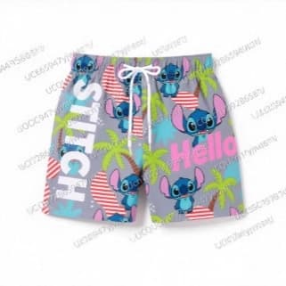 Beach Shorts, Men's Stitch Print, Men's Gym Shorts, Fitness, Summer Sports Shorts
