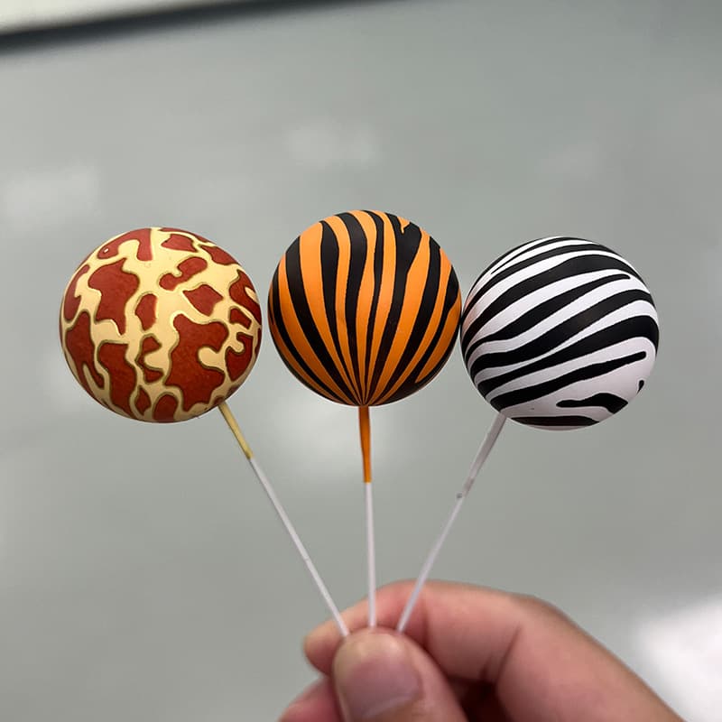 Gold and Silver Cake Decorations, Macaron Colored Balls for Birthday Baking Toppers and Small Balls