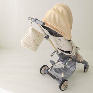 Cross-border Direct Supply Portable Travel Zipper Embroidered Quilted Mommy Bag Baby Stroller Hanging Bag Diaper Bag Bottle Holder