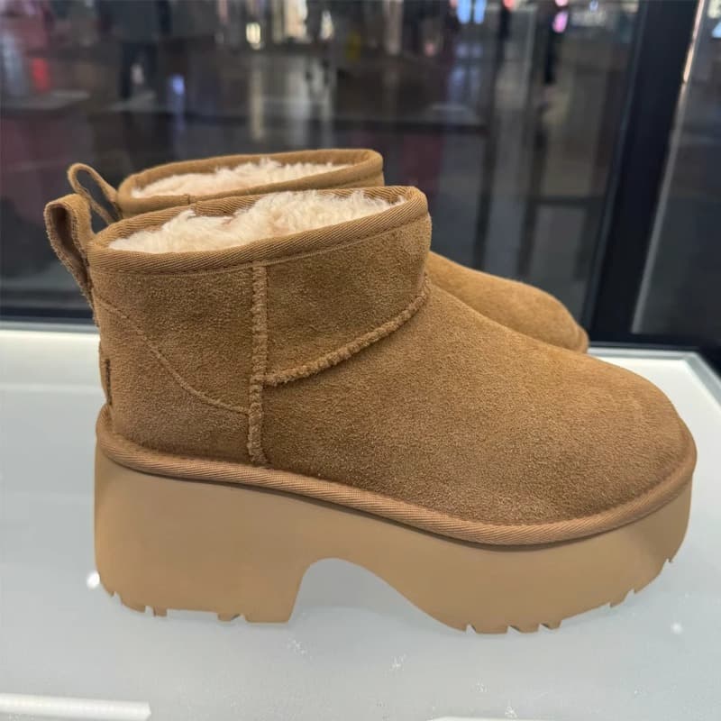 Thick Sole Lift Women's Boots Shearling Inner Northeast Snow Boots Women 2024 Winter New Warm Fleece-Lined Thick Short