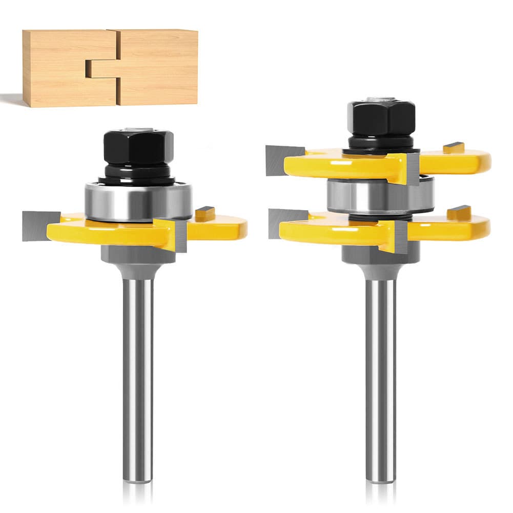 Special price 2-piece woodworking milling cutter set, jigsaw knife, floor knife, woodworking cutter set, 2-piece set of mortise and tenon knife