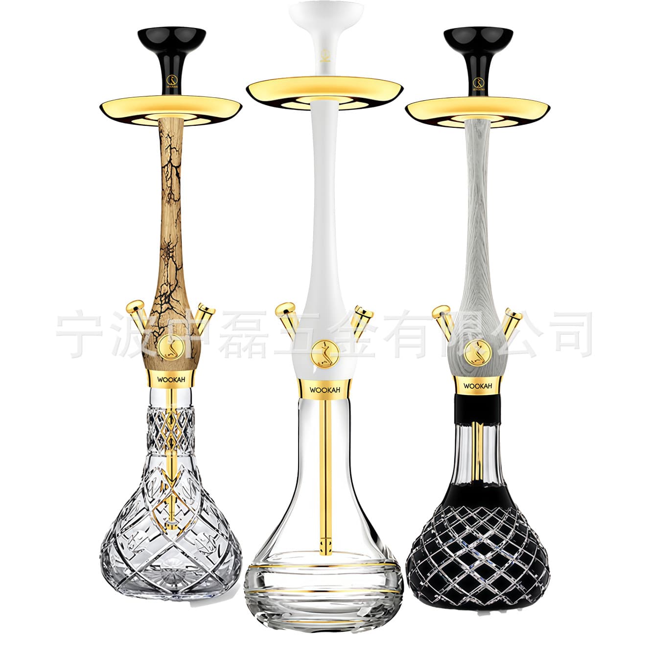 Arabic Water Pipe WOOKAH Hookah Domestic Wood Style Stainless Steel Single Tube Medium Size Hookah