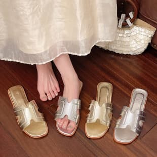 Fairy Style Flat One-Strap Sandals for Dresses Ins French Style Elegant Women's 2026 Summer Autumn New