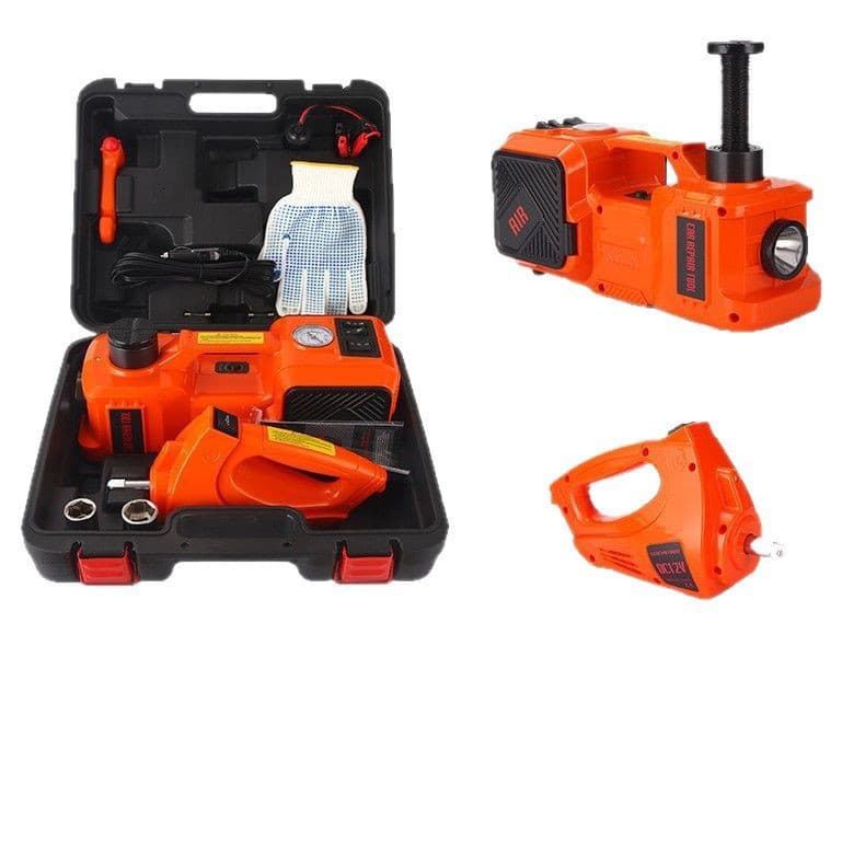 Custom 12V Car Electric Hydraulic Jack Portable Air Pump 3-in-1 Tire Change Tool In Stock