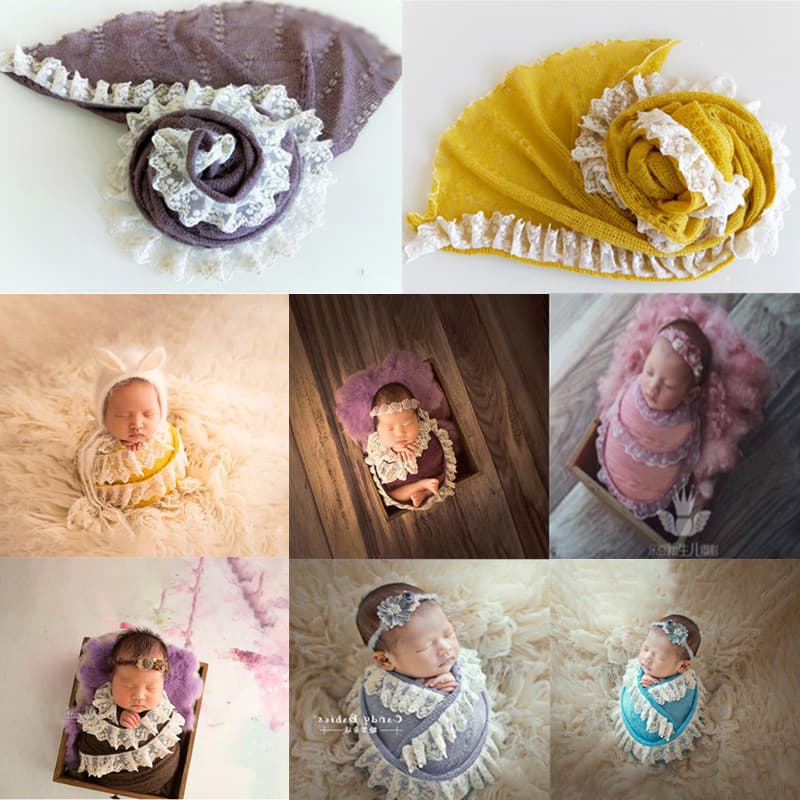 Newborn Photography Prop Lace Wrap Baby Photo Shoot Newborn 100 Days Children Photography Costume Prop