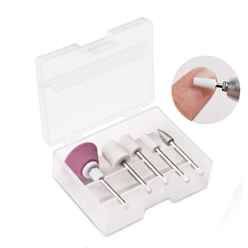 Nail Drill Bits Set 5PC Nail File Head Kit Mini Electric Nail Drill Accessories 5pcs