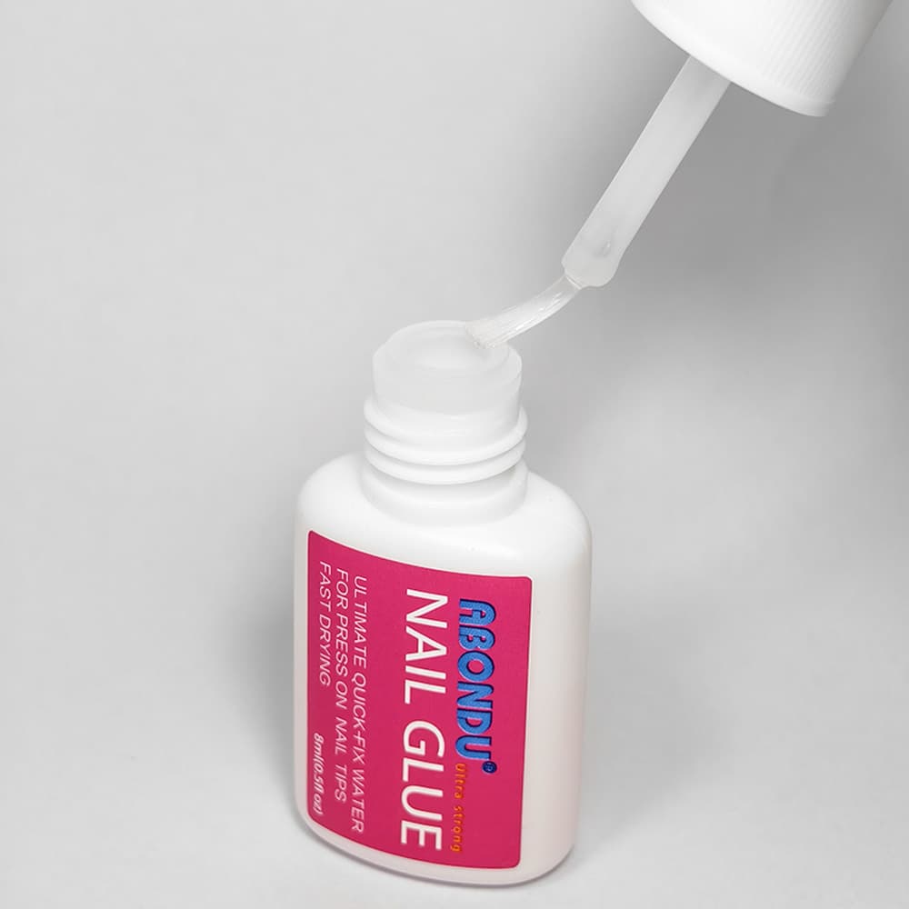 Hot-selling cross-border 8ml brush-on transparent nail tip glue, no lamp needed, quick-drying wearable nail glue Nail Glue