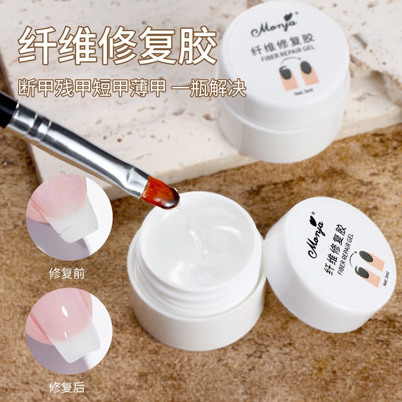 Monja Nail Fiber Repair Gel Quick Fix Damaged Nail Extension Professional Phototherapy Gel for Nail Beauty Extension Wholesale
