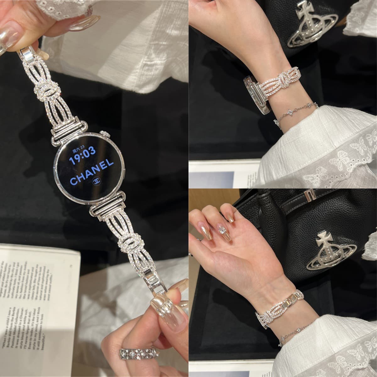Streamer diamond-encrusted metal bracelet strap suitable for Xiaomi watchS5/S432 watch Watch5 Xiaomi Color2