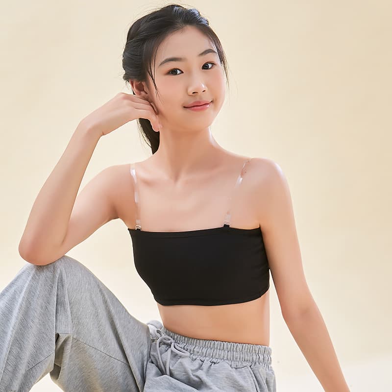 Student Development Period Underwear, Dance Anti-Slip Camisole, Comfortable Breathable Seamless Wireless Bra for Girls