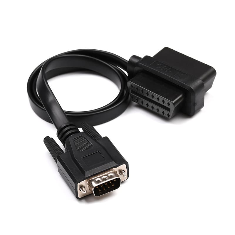 OBD2 16PIN TO DB9 Serial RS232 OBD T-Type to DB9 Male Serial Extension Cable