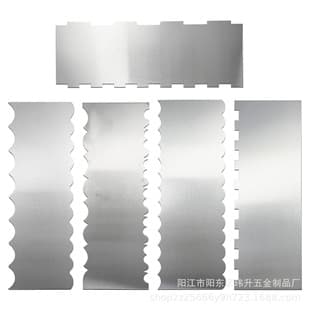 Stainless Steel Cake Cream Scraper, Side Decoration Comb, Serrated Spatula, Cross-border Baking Tool Decoration Utensil Factory