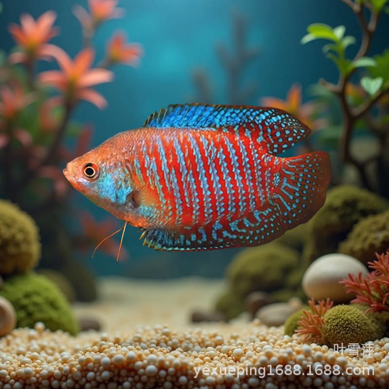 Colorful Gourami Tropical Ornamental Fish for Planted Tanks Freshwater Beginner Fish Pet Community Hardy Small Red Gourami