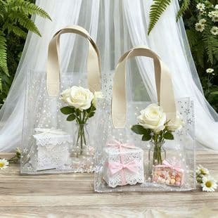 Thanksgiving Star Gift Bag Cross-border Transparent PVC Daisy Gift Bag Gift Bag
