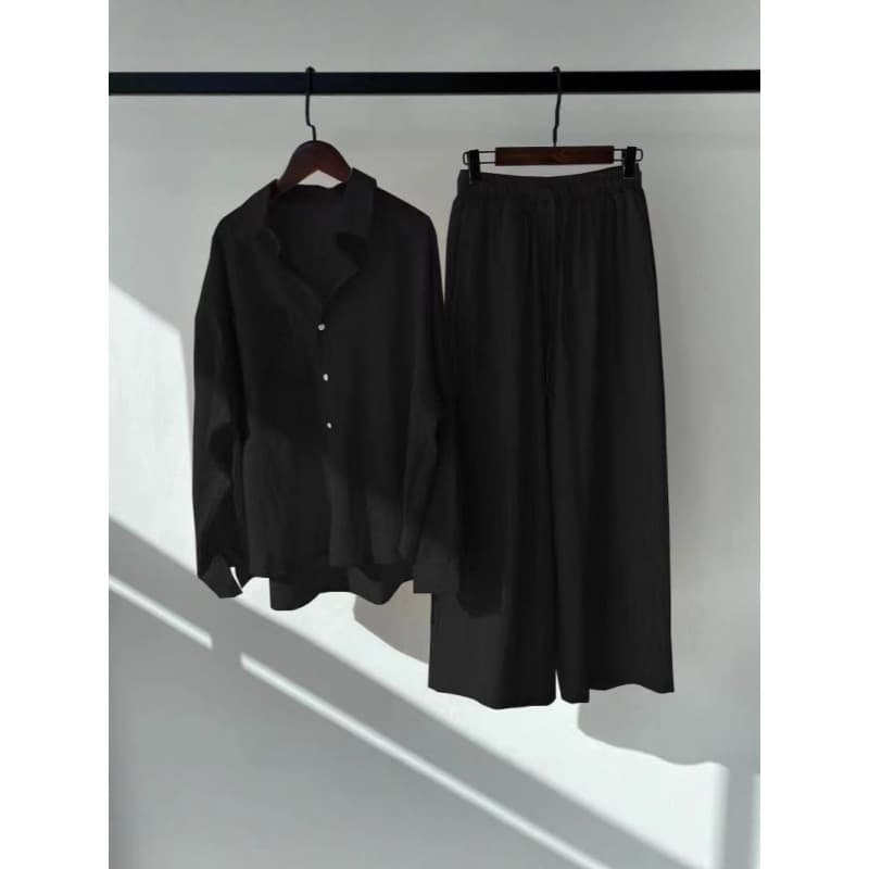 Plus Size 2025 Spring/Autumn Linen Shirt Set with High-Waist Loose Cropped Pants Two-Piece Outfit for Women