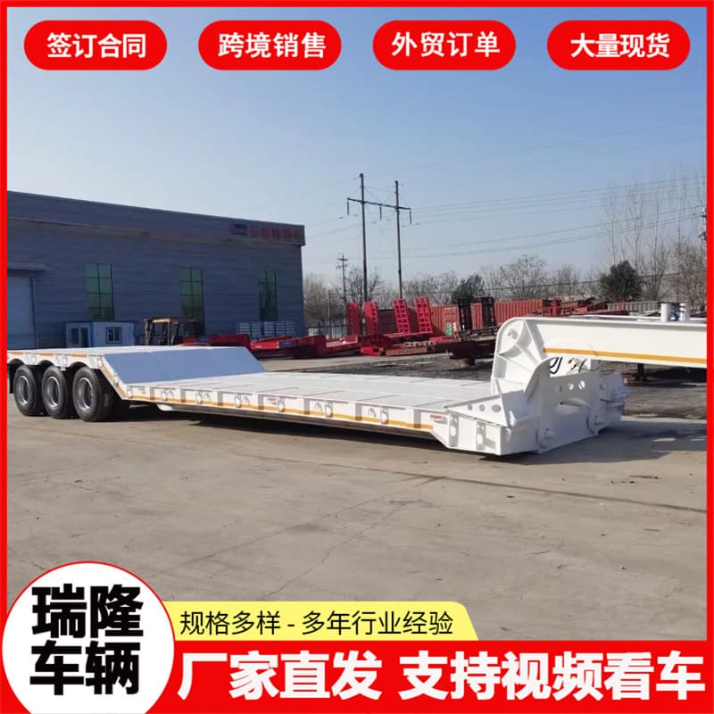 13-Meter Lightweight Low-Profile Semi-Trailer, Heavy-Duty Low-Profile Semi-Trailer, Engineering Machinery Transport Trailer, Special Vehicle
