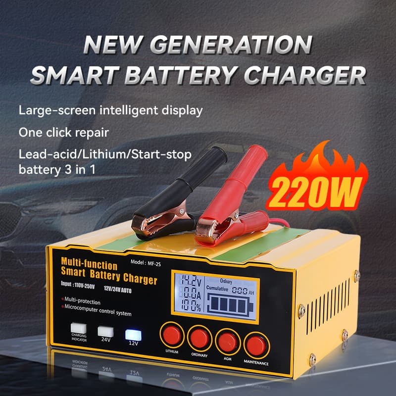 Multi-function Battery Charger for Car Motorcycle 12V 24V AGM Start-Stop Charger