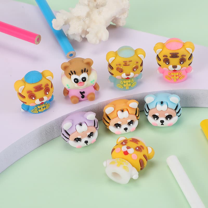 Cartoon animal creative protective pen cap pen cover pen end decorative accessories student ballpoint pen pencil gel pen accessories
