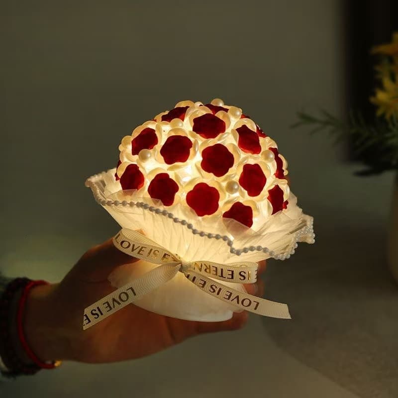 Chinese Valentine's Day Rose Night Light DIY Handmade Material Kit Homemade Gift for Mom and Girlfriend Mother's Day