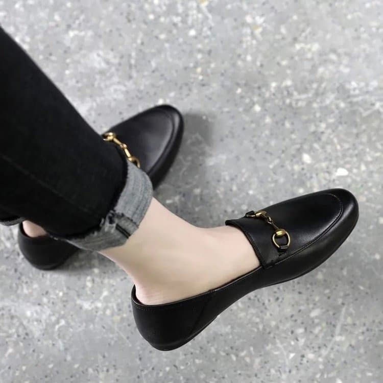 Women's decorative buckle for British-style loafer shoes, vintage JK flat shoes accessory