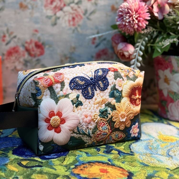 New toiletry storage bag, cosmetics leather handle bag, simple style, fashionable temperament, hand carry