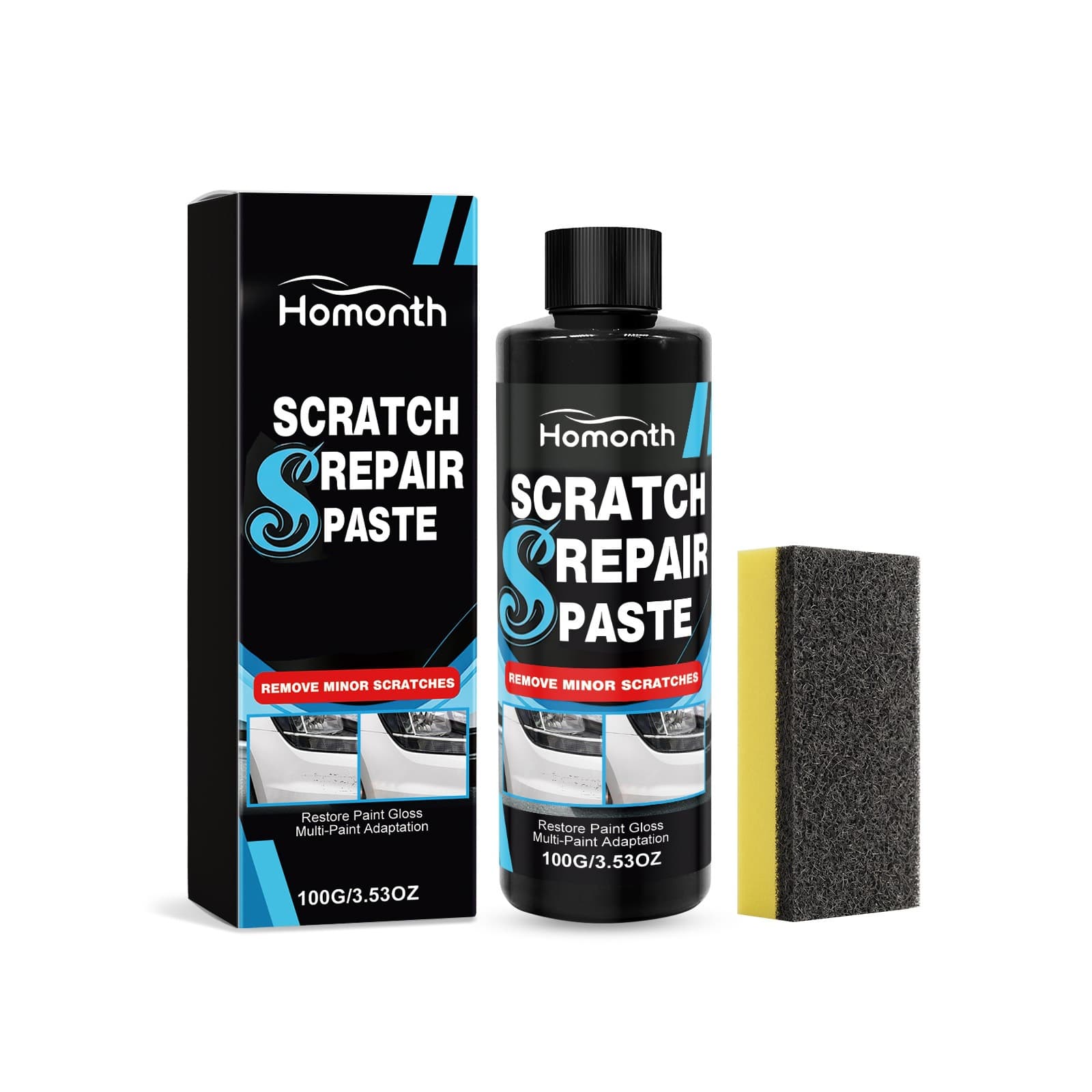 HOMONTH Scratch Repair Paste Daily Polishing Care for Car Paint Scratches and Scuffs Restoration Paste