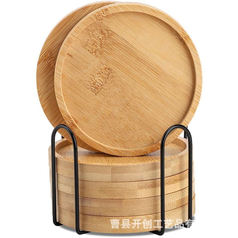 Solid Wood Coaster Simple Round Placemat for Home Dining Table Coffee Cup Tea Cup Heat Insulation Pad Wooden Cup Mat