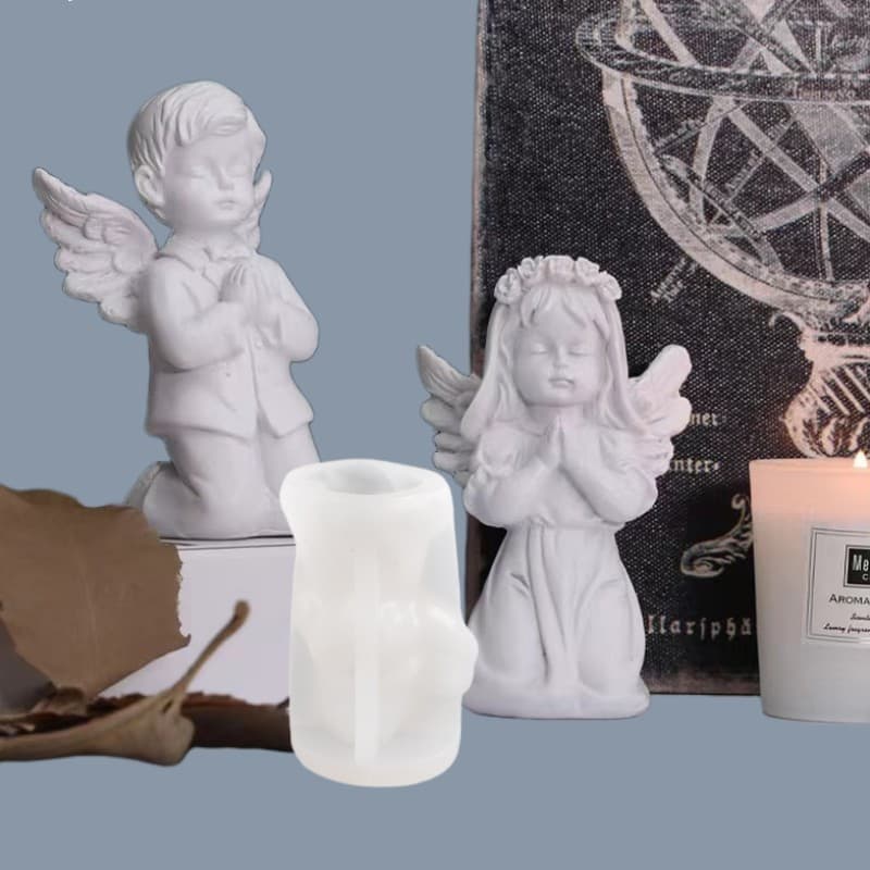 3D Little Angel Silicone Candle Mold, Boy and Girl Angel Plaster Doll Mold, Creative Soap Mold for Decoration